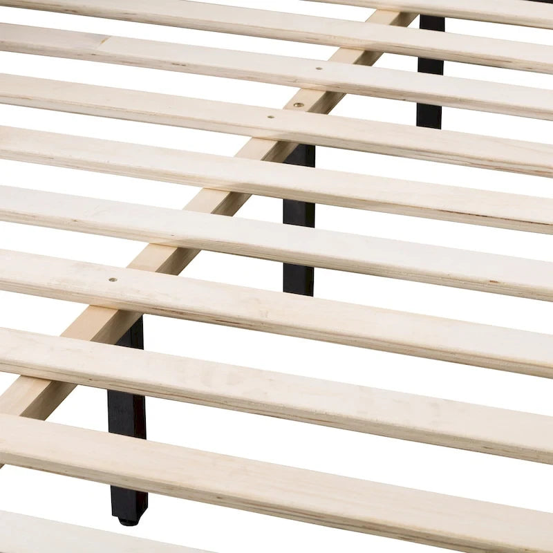 Struttura letto imbottita con bottoni, misura piazza e mezza, Grigio Scuro / Blu / Crema / Grigio Chiaro, 1 persona