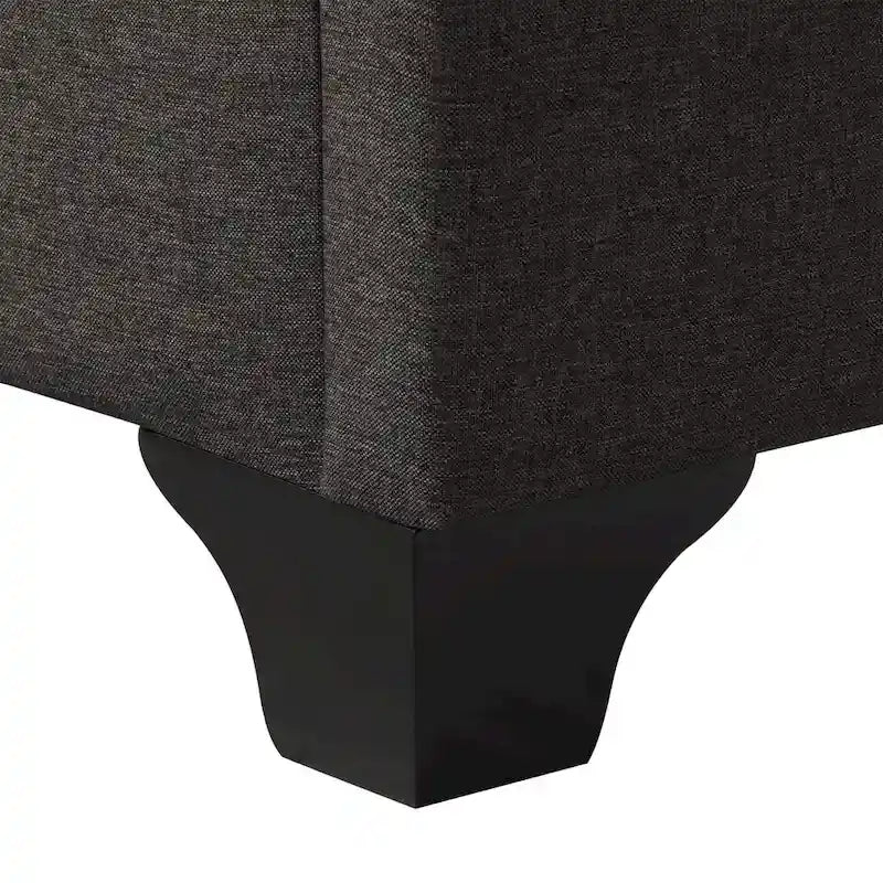 Struttura letto imbottita con bottoni, misura piazza e mezza, Grigio Scuro / Blu / Crema / Grigio Chiaro, 1 persona