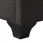 Struttura letto imbottita con bottoni, misura piazza e mezza, Grigio Scuro / Blu / Crema / Grigio Chiaro, 1 persona