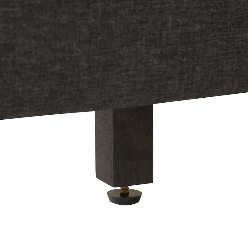 Struttura letto imbottita con bottoni, misura piazza e mezza, Grigio Scuro / Blu / Crema / Grigio Chiaro, 1 persona