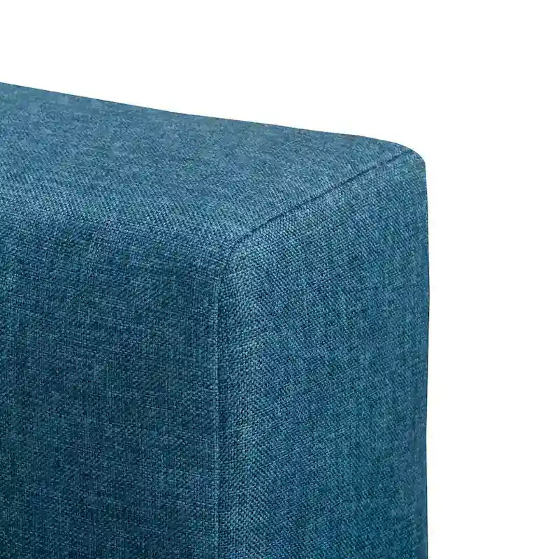Struttura letto imbottita con bottoni, misura piazza e mezza, Grigio Scuro / Blu / Crema / Grigio Chiaro, 1 persona