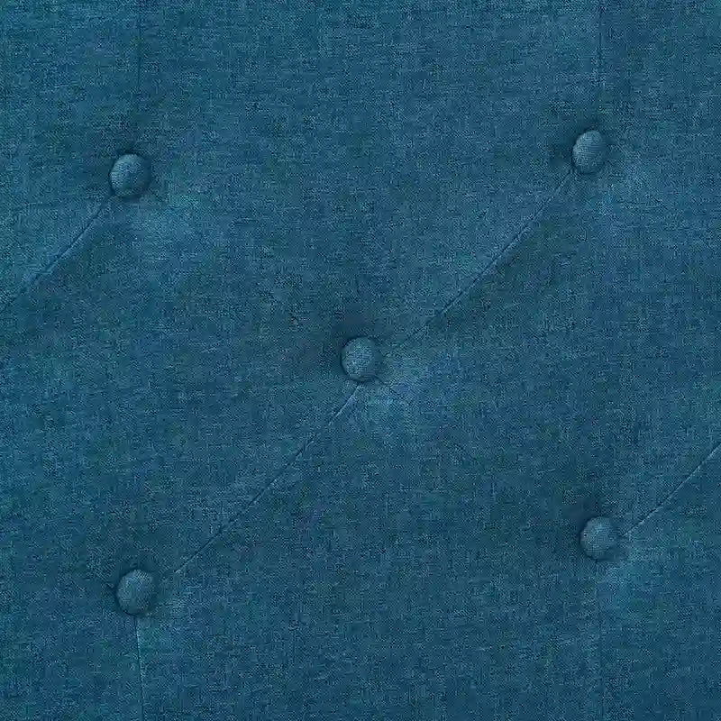 Struttura letto imbottita con bottoni, misura piazza e mezza, Grigio Scuro / Blu / Crema / Grigio Chiaro, 1 persona