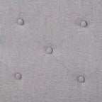 Struttura letto imbottita con bottoni, misura piazza e mezza, Grigio Scuro / Blu / Crema / Grigio Chiaro, 1 persona
