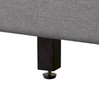 Struttura letto imbottita con bottoni, misura piazza e mezza, Grigio Scuro / Blu / Crema / Grigio Chiaro, 1 persona