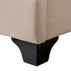 Struttura letto imbottita con bottoni, misura piazza e mezza, Grigio Scuro / Blu / Crema / Grigio Chiaro, 1 persona