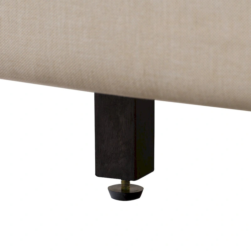 Struttura letto imbottita con bottoni, misura piazza e mezza, Grigio Scuro / Blu / Crema / Grigio Chiaro, 1 persona