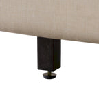 Struttura letto imbottita con bottoni, misura piazza e mezza, Grigio Scuro / Blu / Crema / Grigio Chiaro, 1 persona