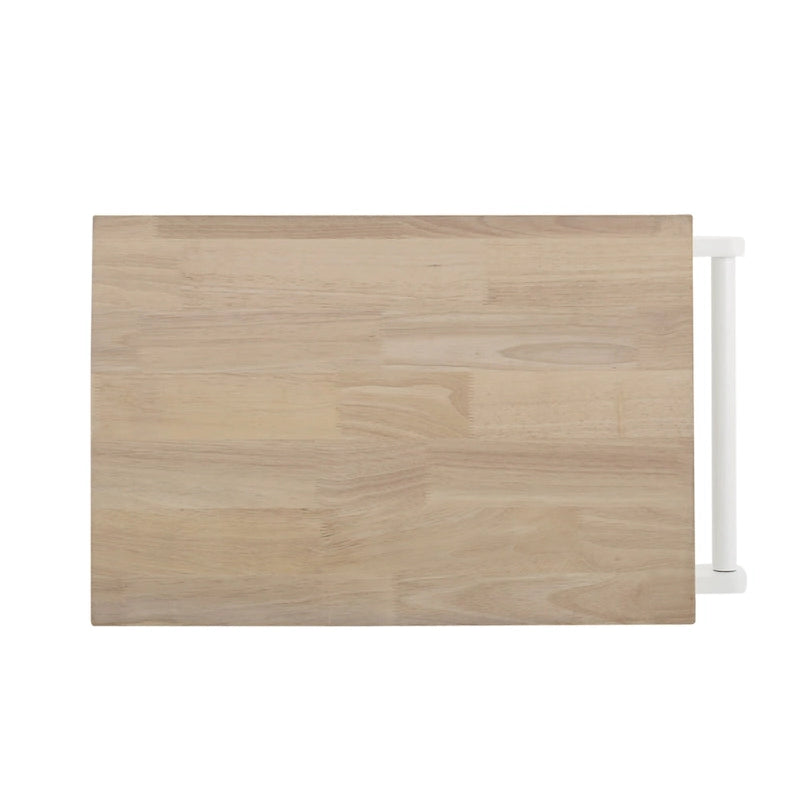 Carrello da cucina con rotelle grigio/nero/bianco + naturale (1 persona)