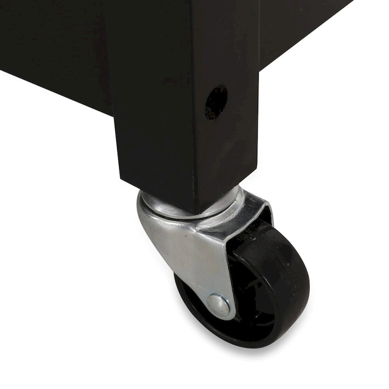 Carrello da cucina con rotelle grigio/nero/bianco + naturale (1 persona)