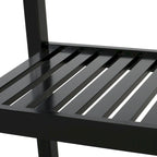 Carrello da cucina con rotelle grigio/nero/bianco + naturale (1 persona)
