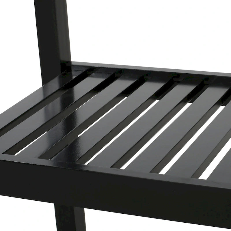 Carrello da cucina con rotelle grigio/nero/bianco + naturale (1 persona)