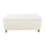 Panca contenitore imbottita in sherpa color crema – 1 persona