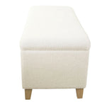 Panca contenitore imbottita in sherpa color crema – 1 persona