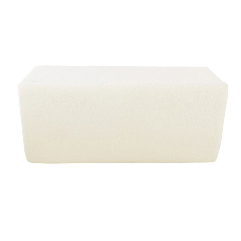 Panca contenitore imbottita in sherpa color crema – 1 persona