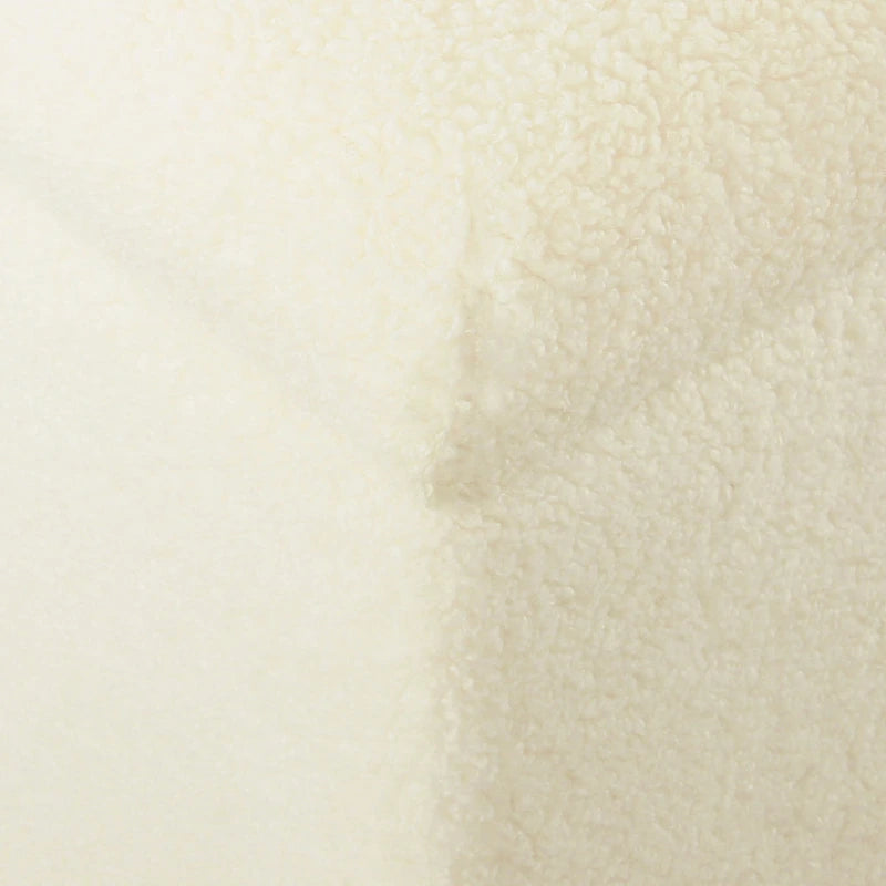 Panca contenitore imbottita in sherpa color crema – 1 persona