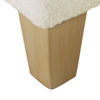 Panca contenitore imbottita in sherpa color crema – 1 persona