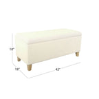 Panca contenitore imbottita in sherpa color crema – 1 persona