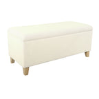 Panca contenitore imbottita in sherpa color crema – 1 persona
