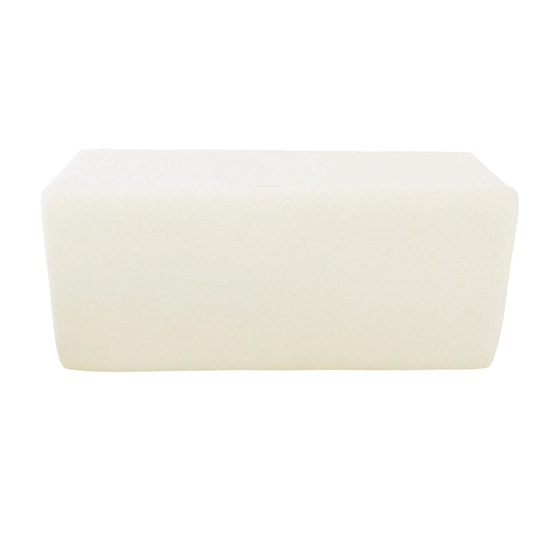 Panca contenitore imbottita in sherpa color crema – 1 persona