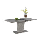 Set da pranzo angolare a 4 posti Blue & Grey bicolore con tavolo allungabile