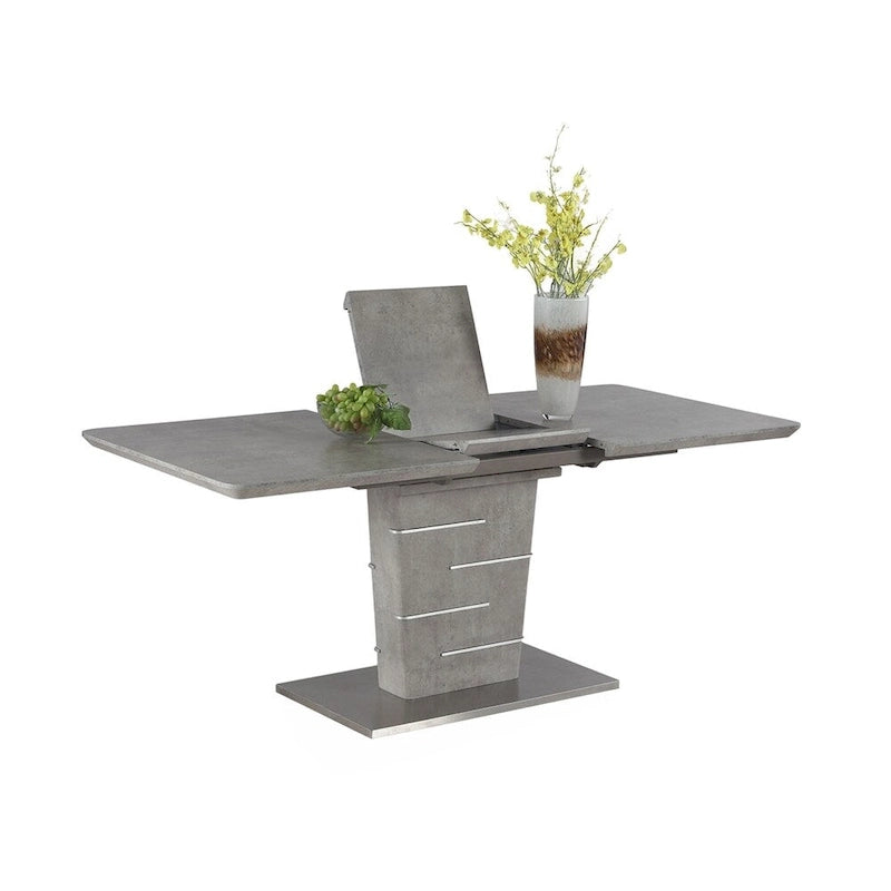 Set da pranzo angolare a 4 posti Blue & Grey bicolore con tavolo allungabile