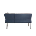 Set da pranzo angolare a 4 posti Blue & Grey bicolore con tavolo allungabile