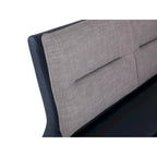 Set da pranzo angolare a 4 posti Blue & Grey bicolore con tavolo allungabile