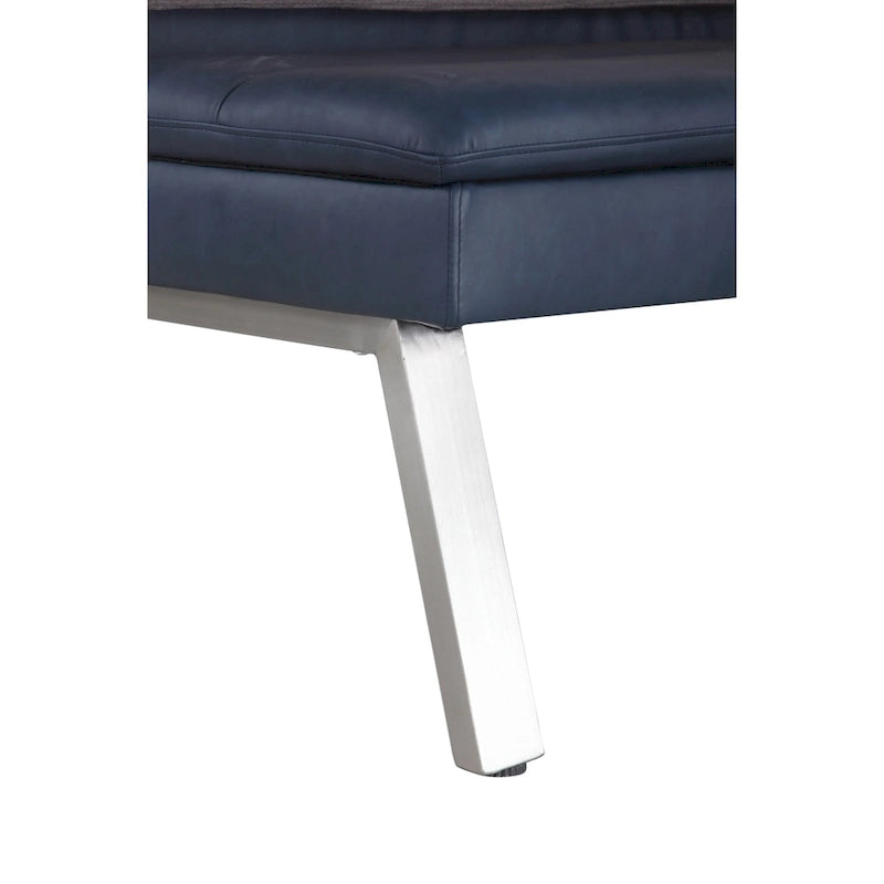Set da pranzo angolare a 4 posti Blue & Grey bicolore con tavolo allungabile