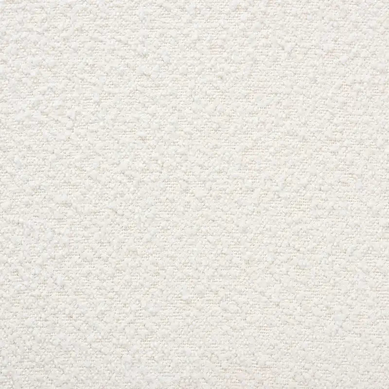 Poltrona accent Japandi in bouclé bianco con gambe in noce, singola