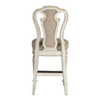 Set tavolo da raduno da 5 persone altezza bancone, colore bianco antico effetto invecchiato, modello "Weathered Bark"