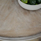 Set tavolo da raduno da 5 persone altezza bancone, colore bianco antico effetto invecchiato, modello "Weathered Bark"