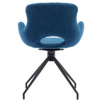 Sedia da pranzo girevole in pile Teddy, marrone/grigio/blu/beige, set da 2