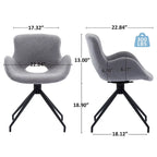 Sedia da pranzo girevole in pile Teddy, marrone/grigio/blu/beige, set da 2
