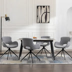 Sedia da pranzo girevole in pile Teddy, marrone/grigio/blu/beige, set da 2