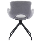 Sedia da pranzo girevole in pile Teddy, marrone/grigio/blu/beige, set da 2