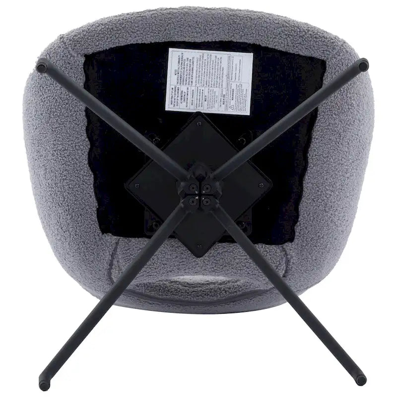Sedia da pranzo girevole in pile Teddy, marrone/grigio/blu/beige, set da 2