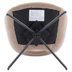 Sedia da pranzo girevole in pile Teddy, marrone/grigio/blu/beige, set da 2