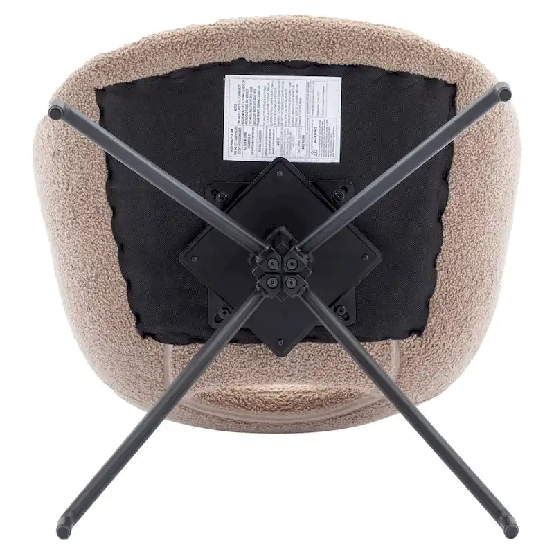 Sedia da pranzo girevole in pile Teddy, marrone/grigio/blu/beige, set da 2