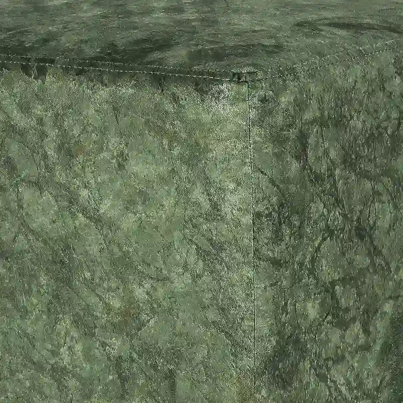 Poggiapiedi Pouf in tessuto quadrato grigio/verde, singolo