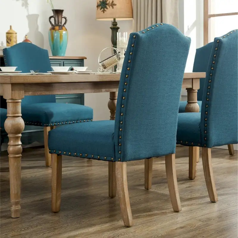 Sedie da pranzo Parson imbottite in tessuto multicolore, set da 2