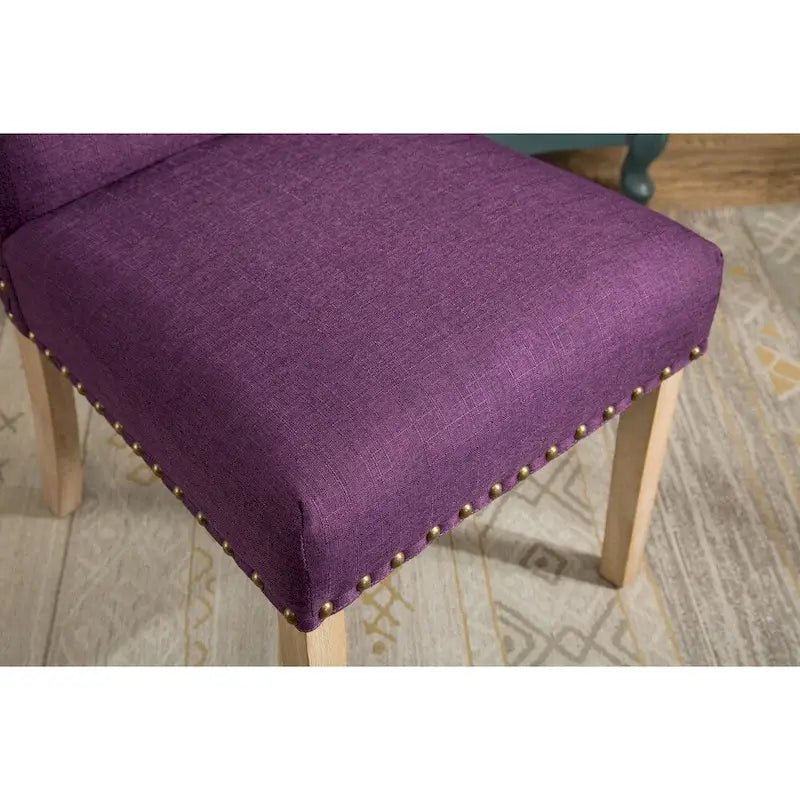 Sedie da pranzo Parson imbottite in tessuto multicolore, set da 2