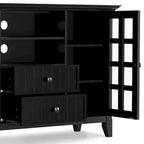 Mobile TV in legno massello marrone/nero/bianco per 1, adatto a TV fino a 60 pollici