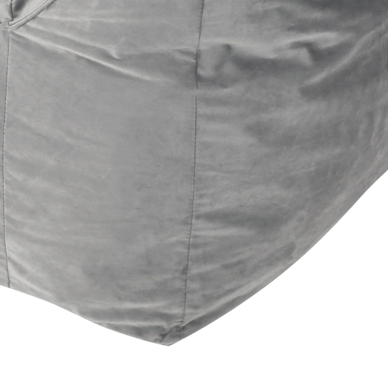 Poltrona Sacco Oversize in Velluto con Braccioli – Tortora / Blu Notte / Grigio / Rosa / Blu Reale – 1 Persona