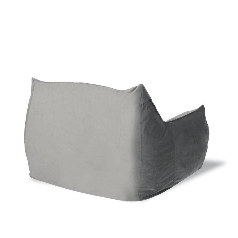 Poltrona Sacco Oversize in Velluto con Braccioli – Tortora / Blu Notte / Grigio / Rosa / Blu Reale – 1 Persona