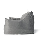 Poltrona Sacco Oversize in Velluto con Braccioli – Tortora / Blu Notte / Grigio / Rosa / Blu Reale – 1 Persona