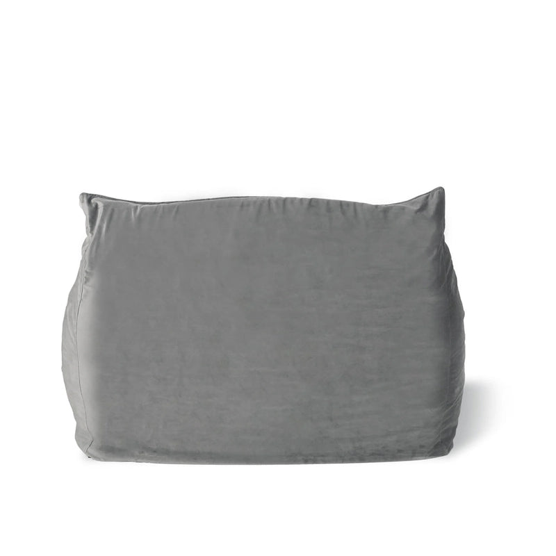Poltrona Sacco Oversize in Velluto con Braccioli – Tortora / Blu Notte / Grigio / Rosa / Blu Reale – 1 Persona