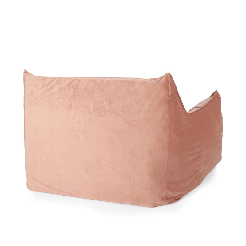 Poltrona Sacco Oversize in Velluto con Braccioli – Tortora / Blu Notte / Grigio / Rosa / Blu Reale – 1 Persona
