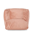 Poltrona Sacco Oversize in Velluto con Braccioli – Tortora / Blu Notte / Grigio / Rosa / Blu Reale – 1 Persona