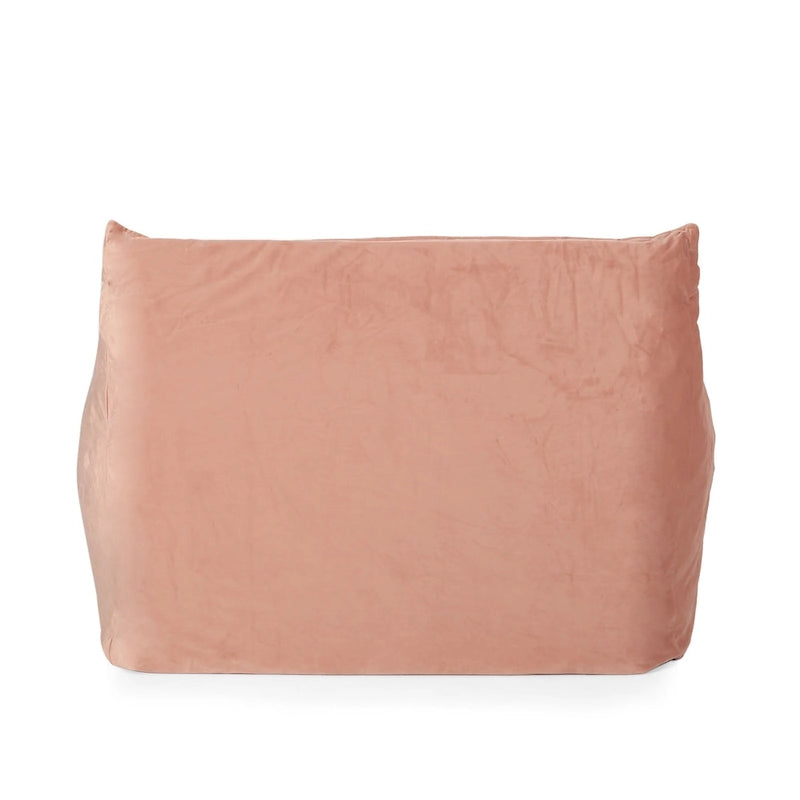 Poltrona Sacco Oversize in Velluto con Braccioli – Tortora / Blu Notte / Grigio / Rosa / Blu Reale – 1 Persona