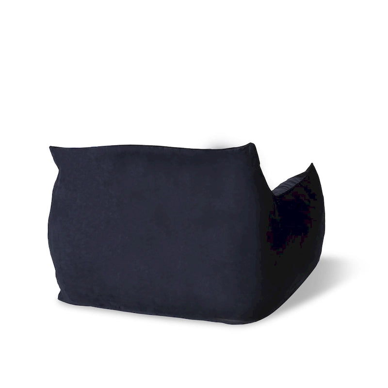 Poltrona Sacco Oversize in Velluto con Braccioli – Tortora / Blu Notte / Grigio / Rosa / Blu Reale – 1 Persona